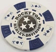 ROCKY TOP HARLEY DAVIDSON OF PIGEON FORGE, TENNESSEE DEALER POKER CHIP NEW