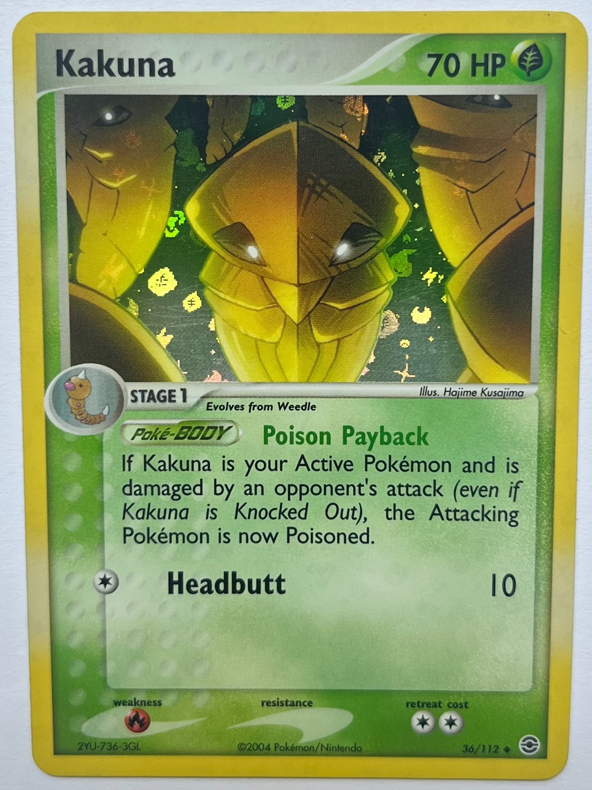 Kakuna 36/112 EX FireRed & LeafGreen Reverse Holo Pokemon Card NM