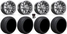 GTW Stellar 14" Golf Wheels Chrome 205x30 Cruze Tires Yamaha