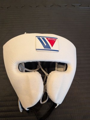 Winning Boxing Head gear FG-2900 L Size White Cheek type Authentic JAPAN Used