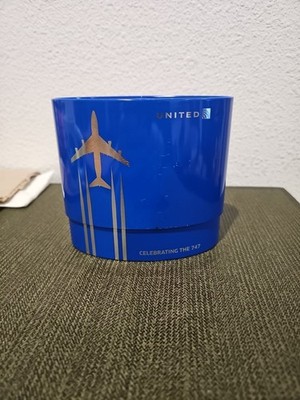 United Airlines 747 Amenity Tin Blue -TIN ONLY-