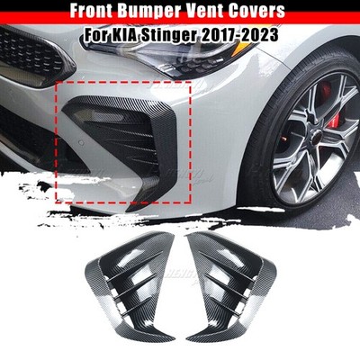 For KIA Stinger GT 2017-2023 Front Bumper Vent Hole Cover Body Kit Carbon Style