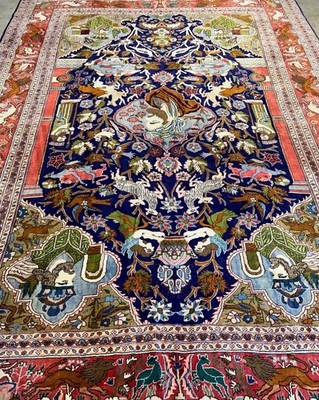 8'4''x11'10'' Hand-Knotted Wool Pictorial Kolyayie Rug - 8x12 Handmade Carpet