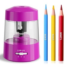 Electric Pencil Sharpener Battery Operated Power Kids for Colored  Jumbo Pen...