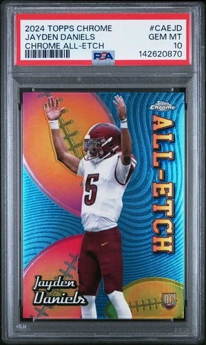 2024 TOPPS CHROME CHROME ALL-ETCH #CAEJD JAYDEN DANIELS ROOKIE RC PSA 10