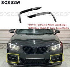 For BMW F22 2 Series M Sport 2014-2021丨2Pc Front Bumper Trim Air Vent Cover Fang