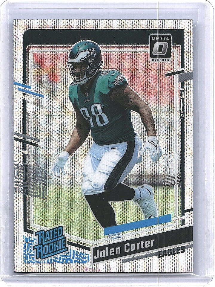 2023 Panini Donruss Optic Rated Wave Prizm /300 Jalen Carter #281 Eagles RC