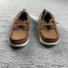 Cat Jack Shoes Kids Size 11 Brown Bobby Boat Canvas Lace Up Summer Casual New