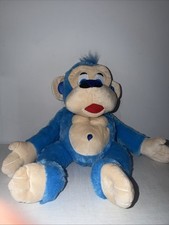 Large Blue Soft Monkey Plush 20in In Length