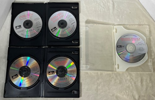 Star Wars Episode I & II & III Menace Clones Sith DTS Soundtrack Disc Lot RARE