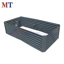 8x4x2 FT Galvanized Steel Large Metal Galvanized Raised Garden Bed Planter Box