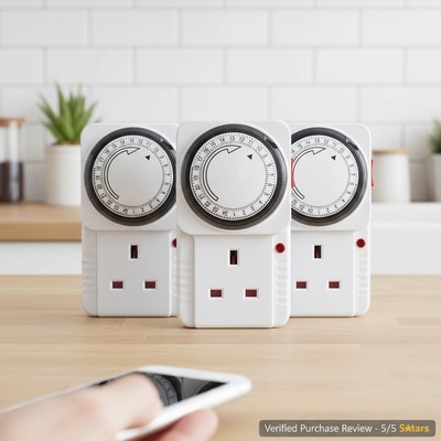 Mechanische Zeitschaltuhr Steckdose | 24 Stunden Programmierbar Energiesparend Innenzeit...