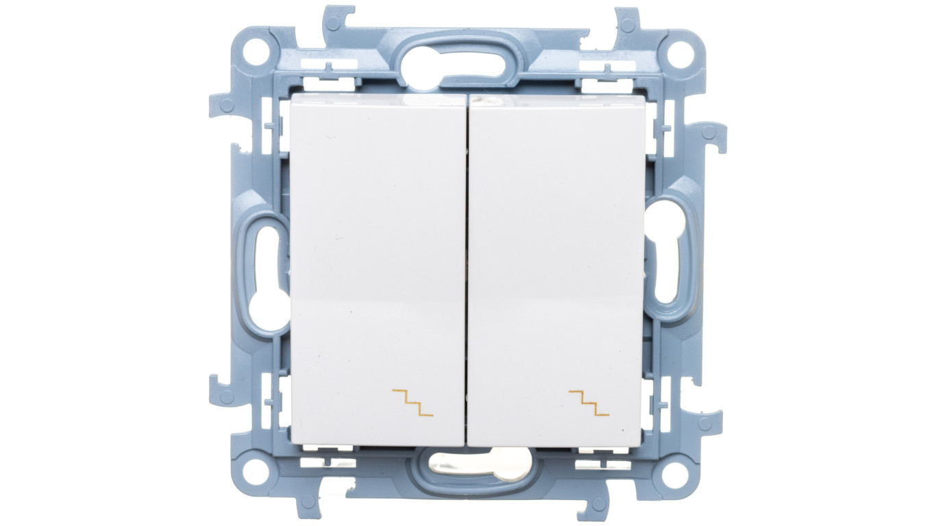 Simon 10 Double stair connector 10AX white CW6/2.01/11