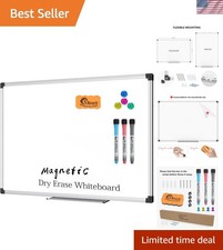 Magnetic Dry Erase Whiteboard 24x18 - Double-Sided  Scratch-Resistant