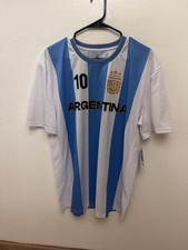 AFA Official Soccer Jersey Blue White XL Argentina Lionel Messi #10 Licensed