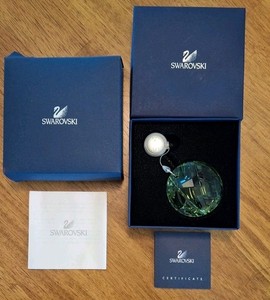Swarovski Crystal SCS Bamboo Green Retractable Sun Catcher Window Ornament W/Box