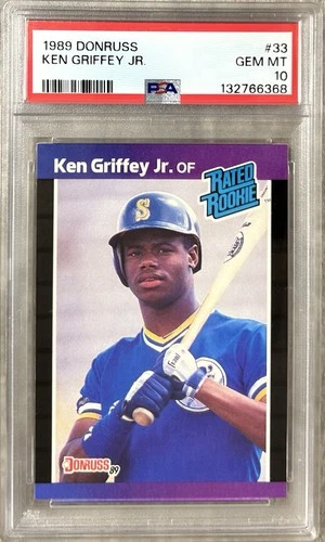 1989 DONRUSS KEN GRIFFEY JR #33 RC PSA 10 GEM MINT GRADED DEC 2025 PERFECT SLAB
