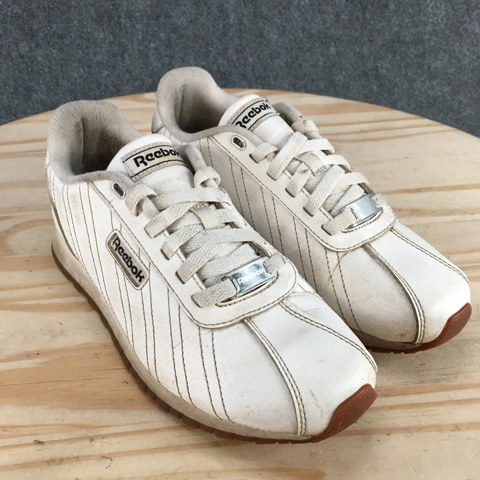 Reebok Shoes Womens 6 Xyro 2.0 Classic Sneakers White Leather Lace Up Low Top - Image 3 of 4