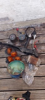 Honda CD200 Benly Parts Bundle Clocks Controls Chain Guard Good Used See Photos