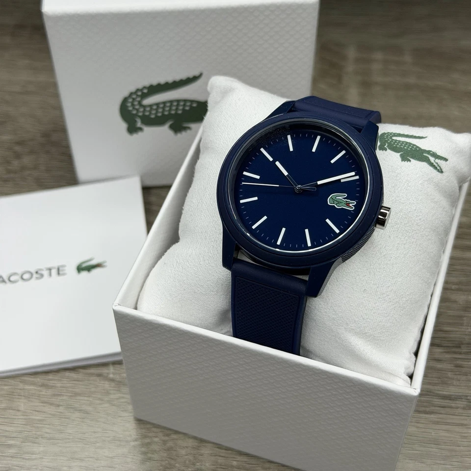 NEW✅ Lacoste 12.12 Sports Blue Silicone Strap Men Watch 42mm 2070008 - image 2 of 4