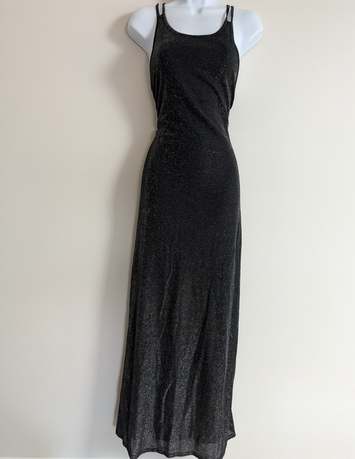 Vintage 90s Maurices Gown Womens Medium Sparkle Maxi Dress Y2K Whimsigoth Fairy