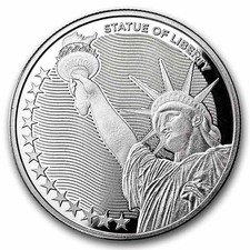 1 oz Silver Round - Statue of Liberty 67.36 per troy oz