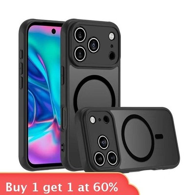 For iPhone 17 Air 17 Pro Max 16 15 14 13 12 Phone Case Magnetic Wireless Charger