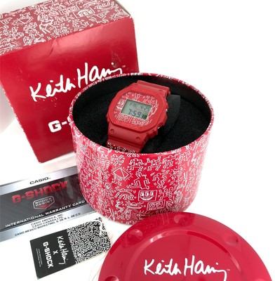 Casio G-Shock x Keith Haring Limited Edition Red Watch - NEW - DW5600KEITH4