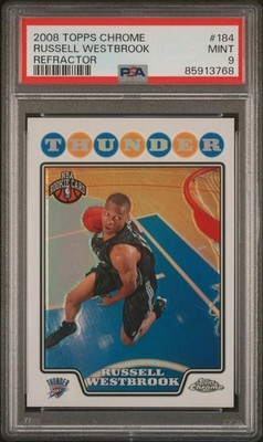Topps Chrome Russell Westbrook 2008 Refractor #184 Rookie PSA 9