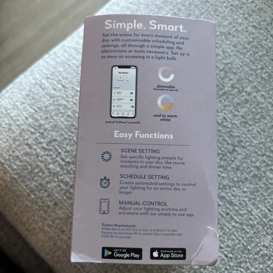 Умные светодиодные лампы Pottery Barn Bulbrite Solana G25 из молочного стекла 60 Вт #A43 - Изображение 4 из 4