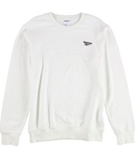 Reebok Mens Classic Small Vector Sweatshirt, White, Medium
