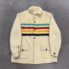 Vintage Hudson s Bay Point Blanket Jacket Vintage Wool Rainbow Coat
