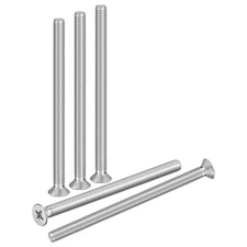 M5-0.8x80 Flat Head Machine Screws -10pcs -304 Stainless Steel -Silver