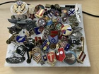 Vintage Junk Drawer Lot Military Pins Badges Medals Collectibles WW2 Antiques