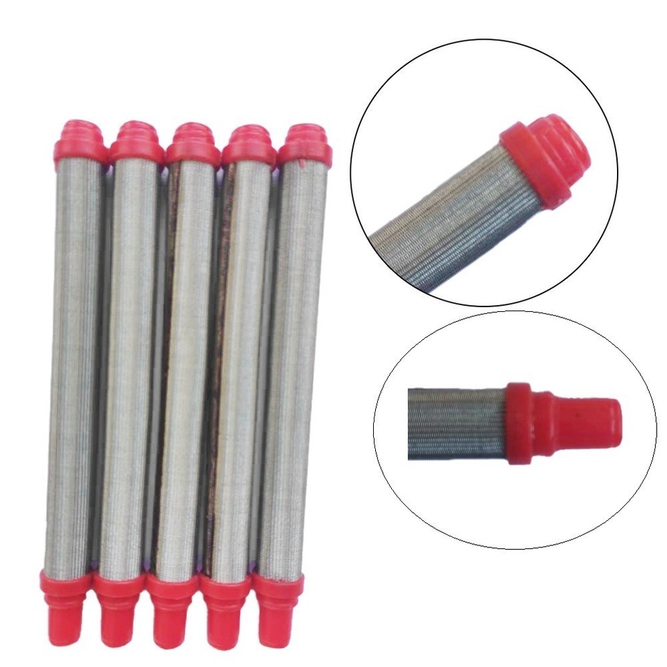 5x/set 200 Mesh Airless Spray Tool RED Filter Insert 304 Stainless ...