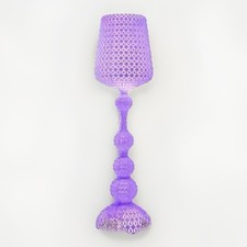 Lampada da terra Kartell Kabuki ispirata effetto pizzo illuminazione moderna 166 cm viola