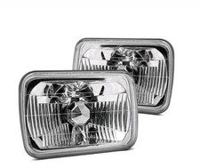 Winjet CCHWJ-C3041-A-PB - 7"x6" Euro Headlights With Clear Lens Pair