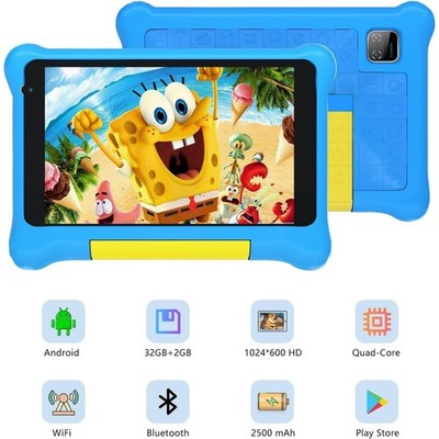 2026 New Kids Tablet 7 in Android 13 Quad Core Computer PC Wifi Bundle Case 32GB
