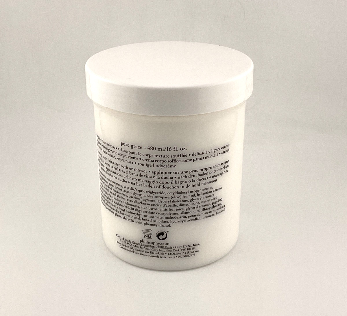Philosophy Pure Grace Whipped Body Cr&egrave;me &ndash; BIG 16 fl oz &ndash; NEW (No Box)
