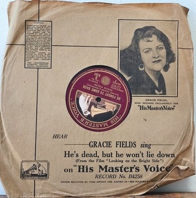 Gracie Fields 78 RPM Record HMV His Master's Voice D4258 Vintage 1930s