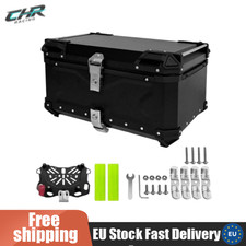 Aluminum Trunk Motorcycle 65L Top Case Waterproof Luggage Storage Tour Tail Box
