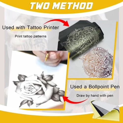 Narkysus 100 Sheets A4 Tattoo Stencil Paper, 4-Layer Thermal Tattoo Transfer ... image 4