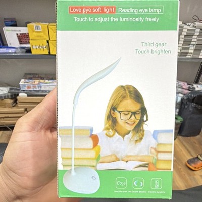 Intelligent Touch Reading Lamp, Adjustable Brightness, Eye Protection, White