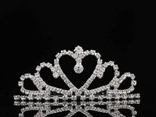 Mini Heart Rhinestone Tiara for Wedding Bride Prom Birthday Pegeant Prinecess Pa