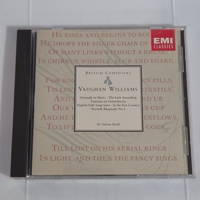 Vaughan Williams: Serenade to Music / Lark Ascending CD 1987 Classical EMI