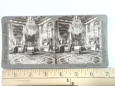 Stereoview of Reception Room Catherine de Medici Palace Fontainebleau France 190