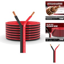 18GA Ultra Flex Speaker Wire Red Black 100FT Stranded Audio Cable Car Home Power
