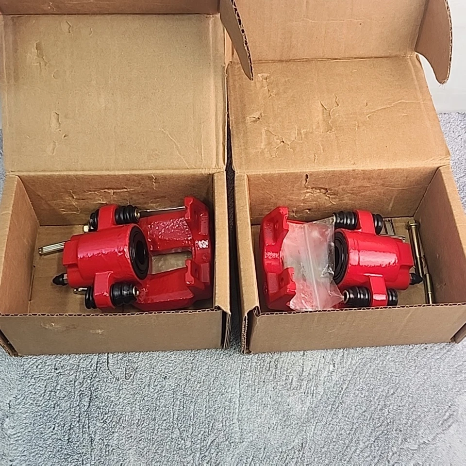 PowerStop S4914 se adapta a pinzas de freno traseras traseras traseras diestras derechas Chrysler Pacifica 2004-2008 rojas Foto 4 de 4