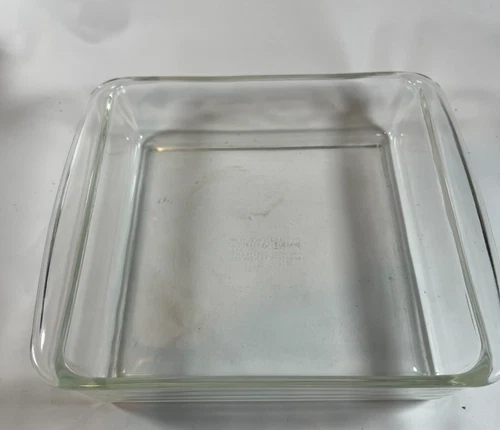 Vintage PYREX # 222  8x8 Square Clear Baking Dish, Made in USA