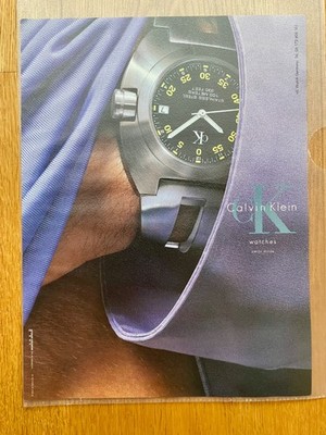 2001 Calvin Klein Watches Swiss Made Mode Fashion Vintage Ad Werbung Reklame